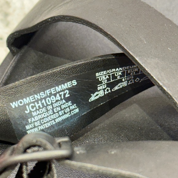 Chaco Womens 10 Townes Midform Sandals Black Leather JCH109472 Strappy - Picture 9 of 9